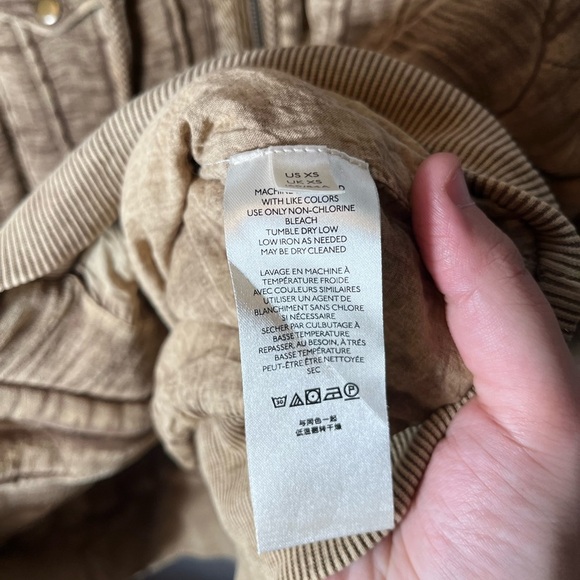 Free People Luna Cozy Bomber Jacket Oversized Zip Front Drawstring Detail XS - Picture 9 of 16